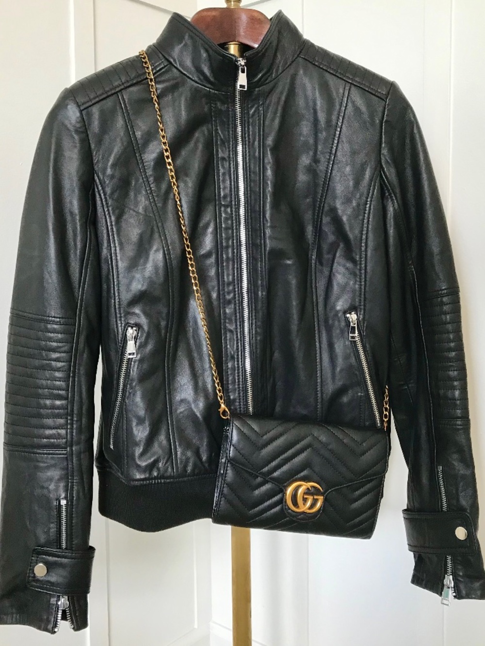 DANIER BLACK BUTTERY SOFT LEATHER MOTO JACKET CITY MODEL OFF DUTY NWOT